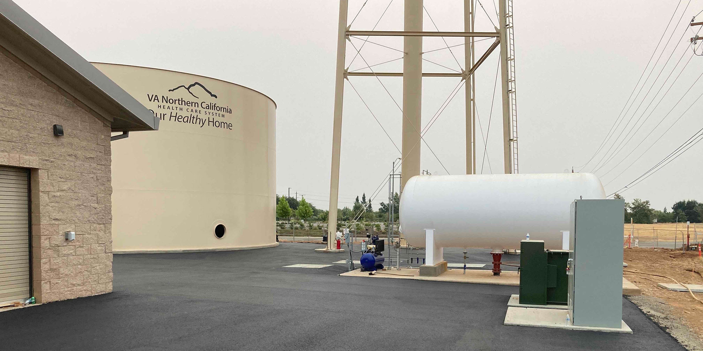 completed water shed and tower