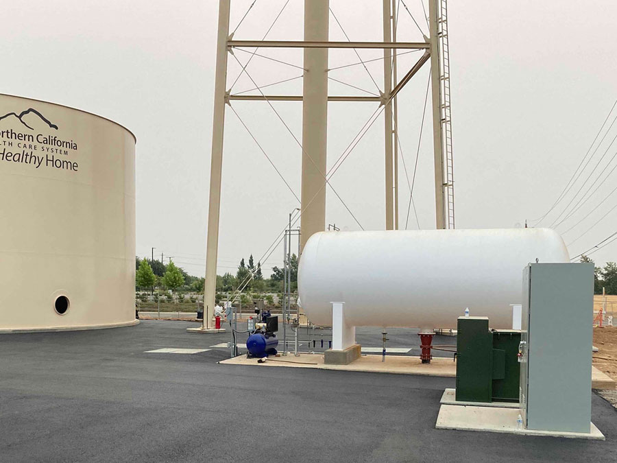 water shed and tower